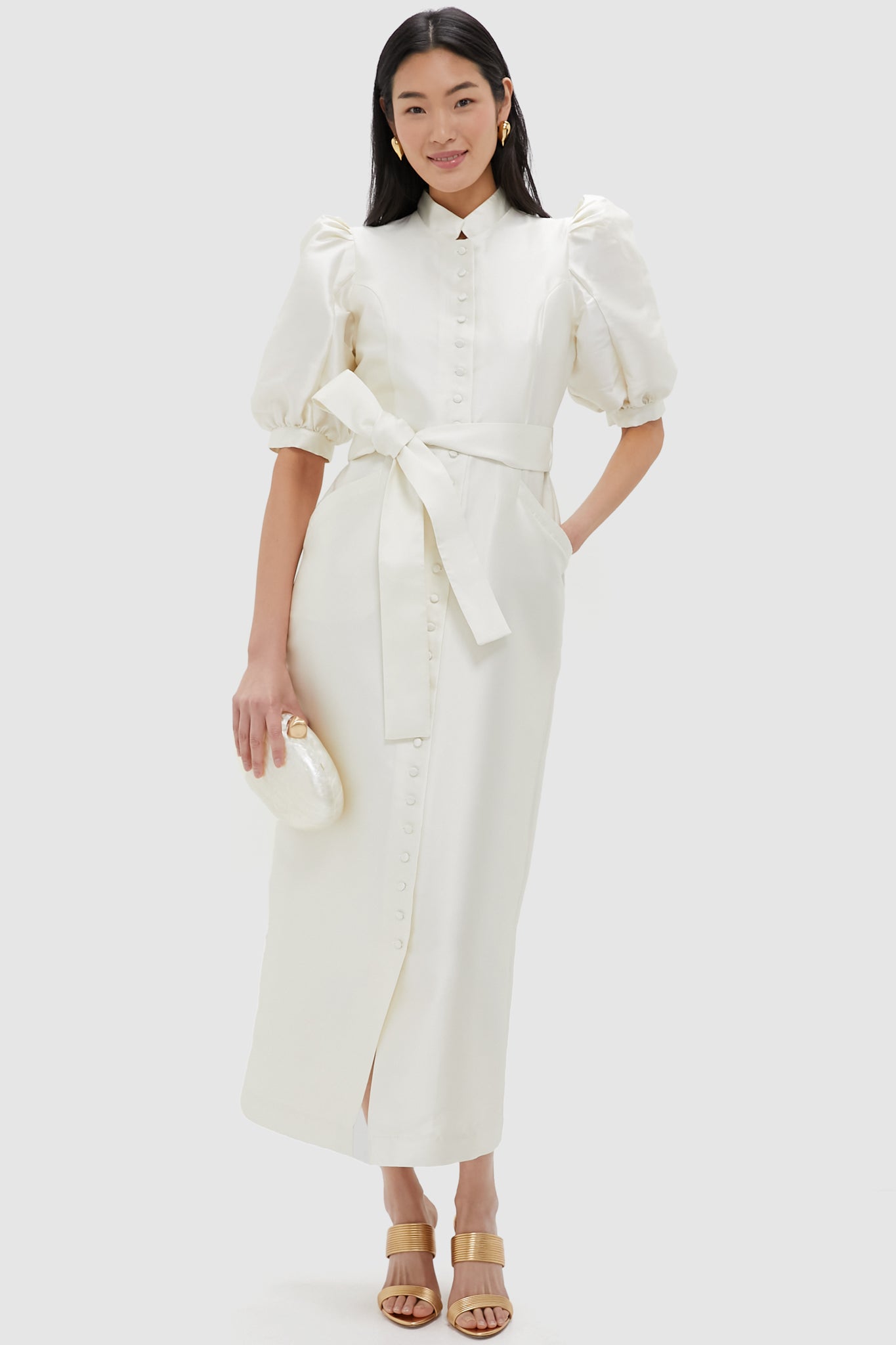 High Polish Gold Art Heart Earrings