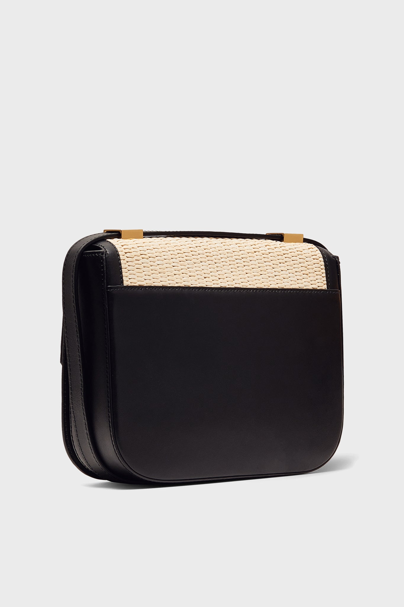 Black Natural Raffia Vancouver Bag