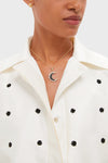 FOREVER Nightfall Onyx Crescent Moon Pendant