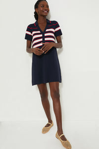 Navy and White Wright Polo Dress