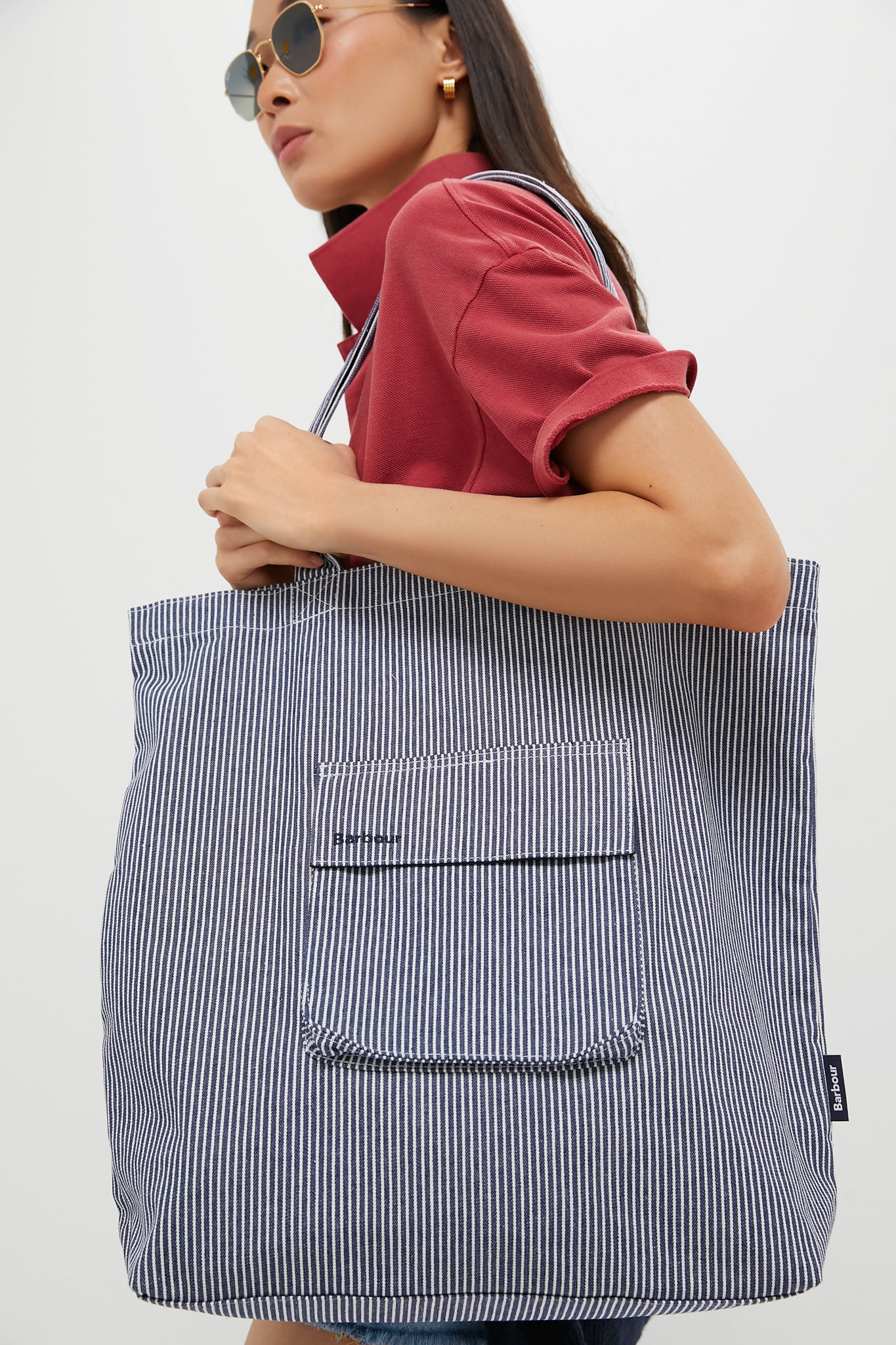 Navy and White Tynedale Tote
