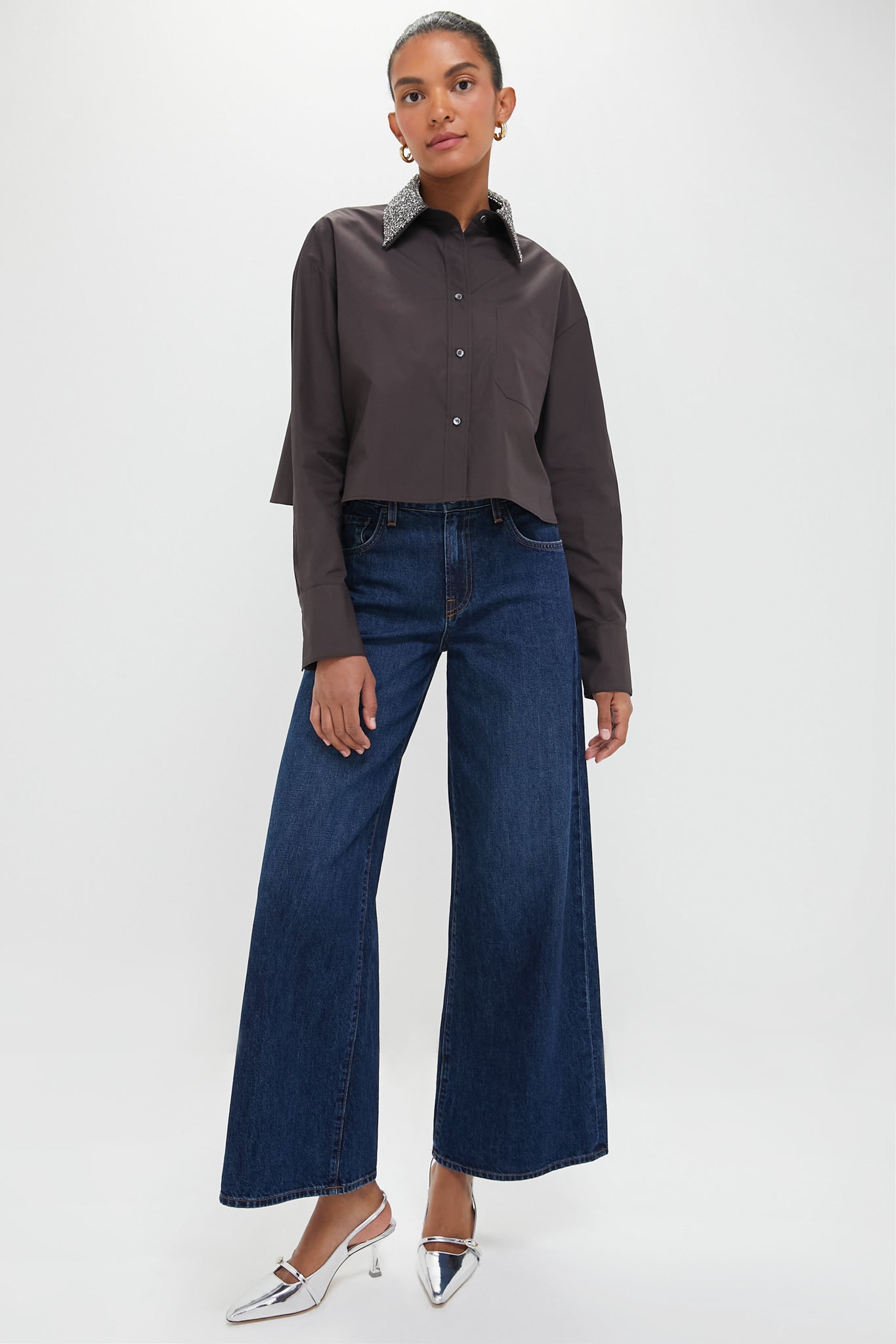 Fudge Little Big Joe with Crystal Collar Shirt | TWP