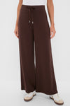 Chocolate Brown Wide Leg Comfort Stretch Finn Pants
