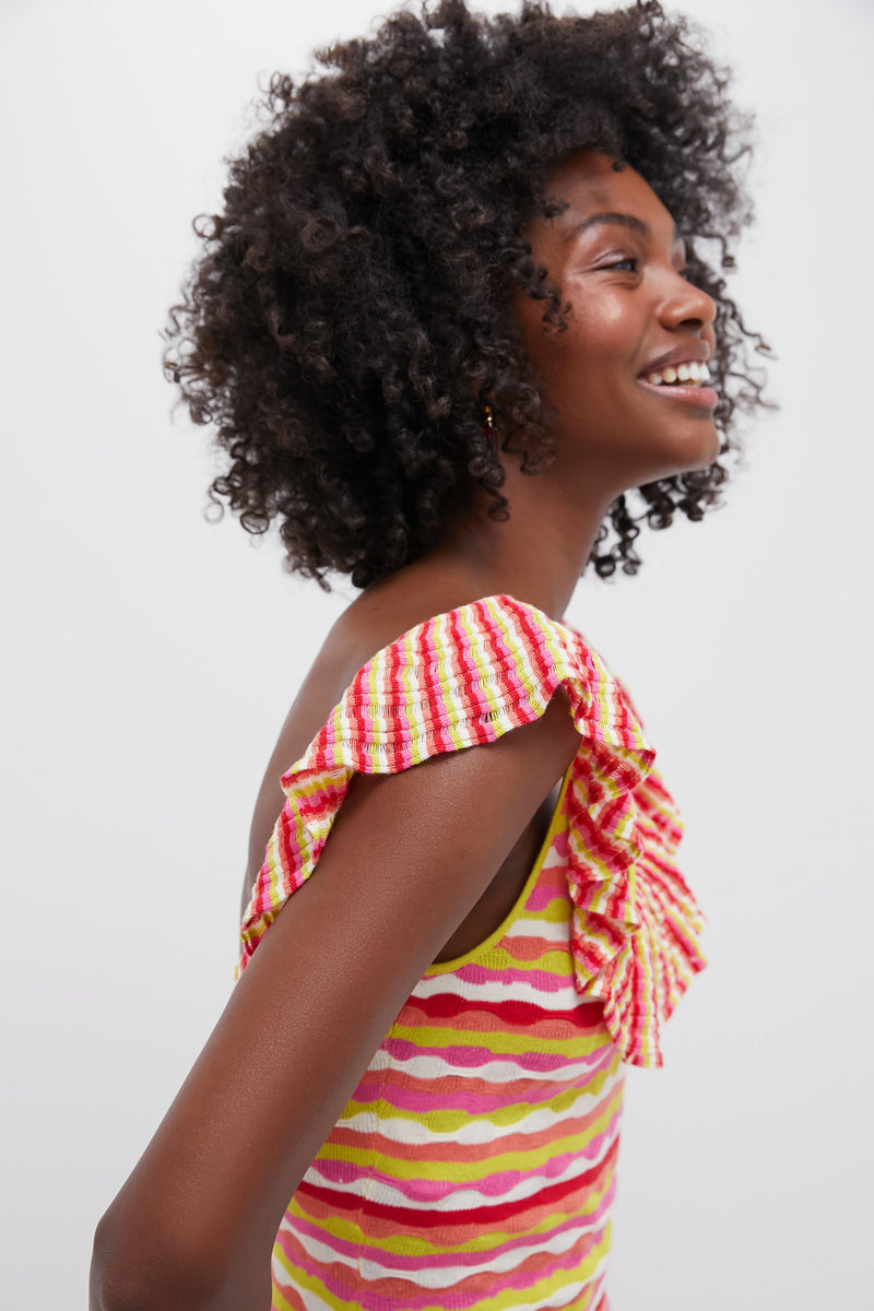 Candy Stripe Alora Maxi Dress