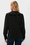Black Ruffle Eileen Button Down Shirt