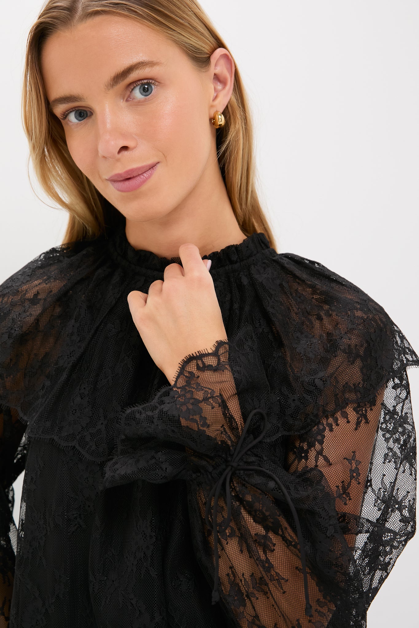 Black Casandra Lace Blouse