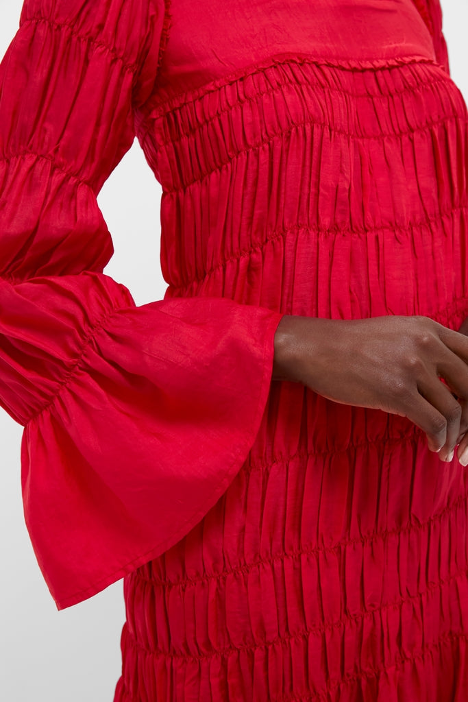 Red Scarlet Sybil Silk Dress