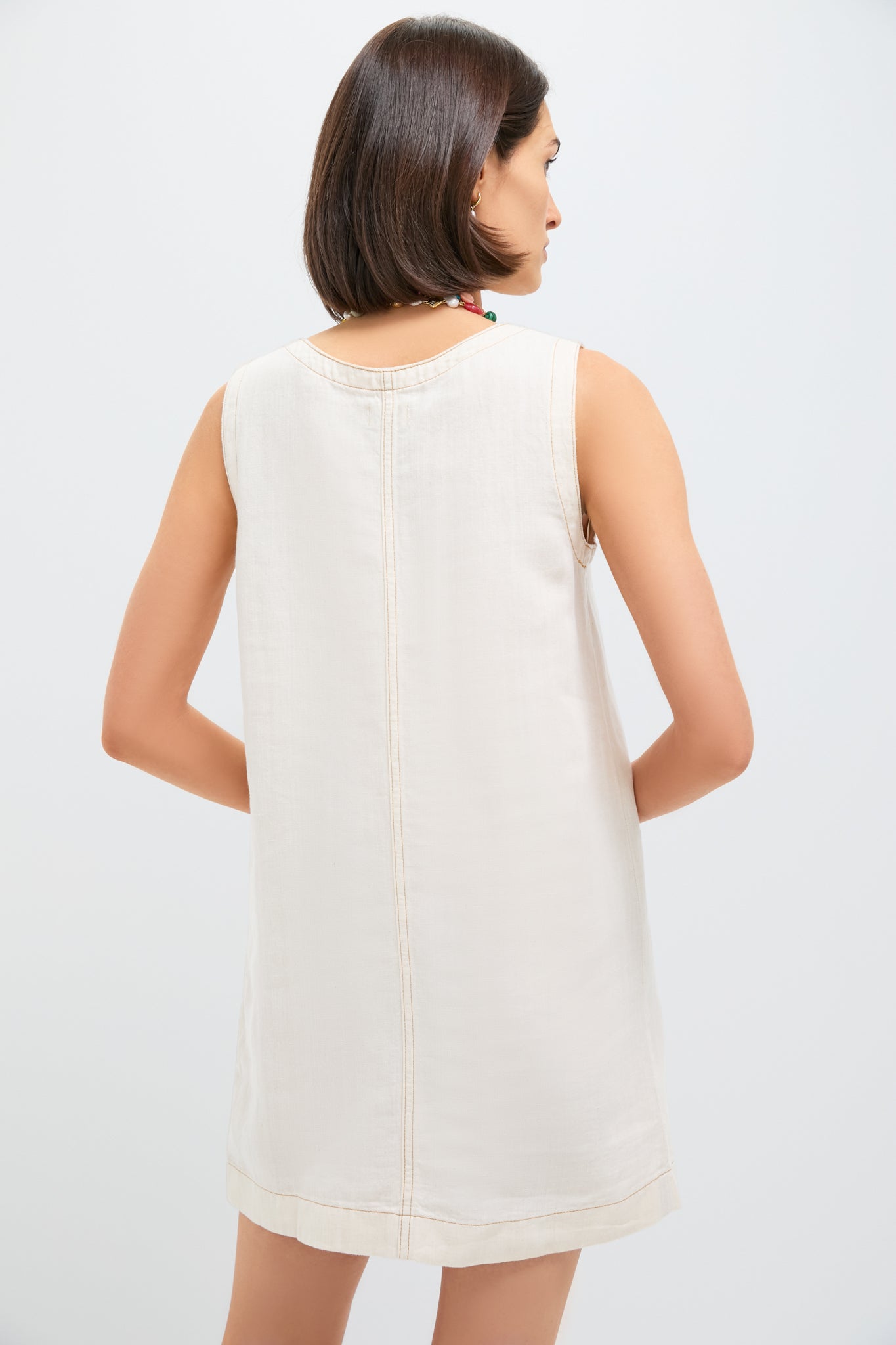 Whitecliff Wash Linen Denim Malibu Mini Dress