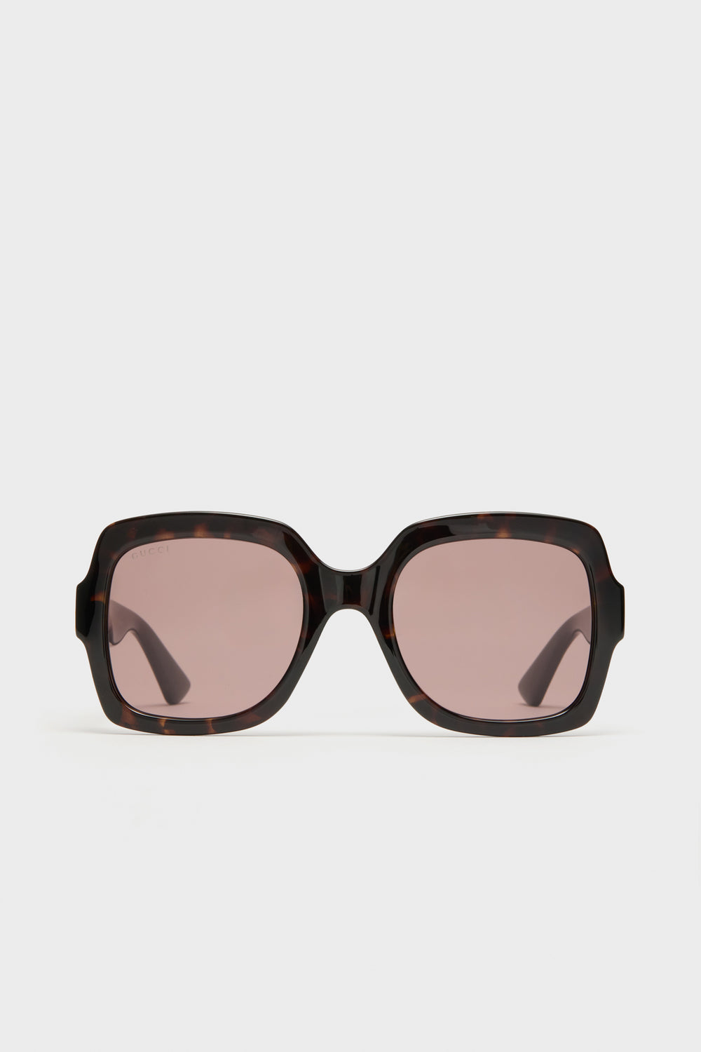 Havana Gucci Logo Squared Sunglasses