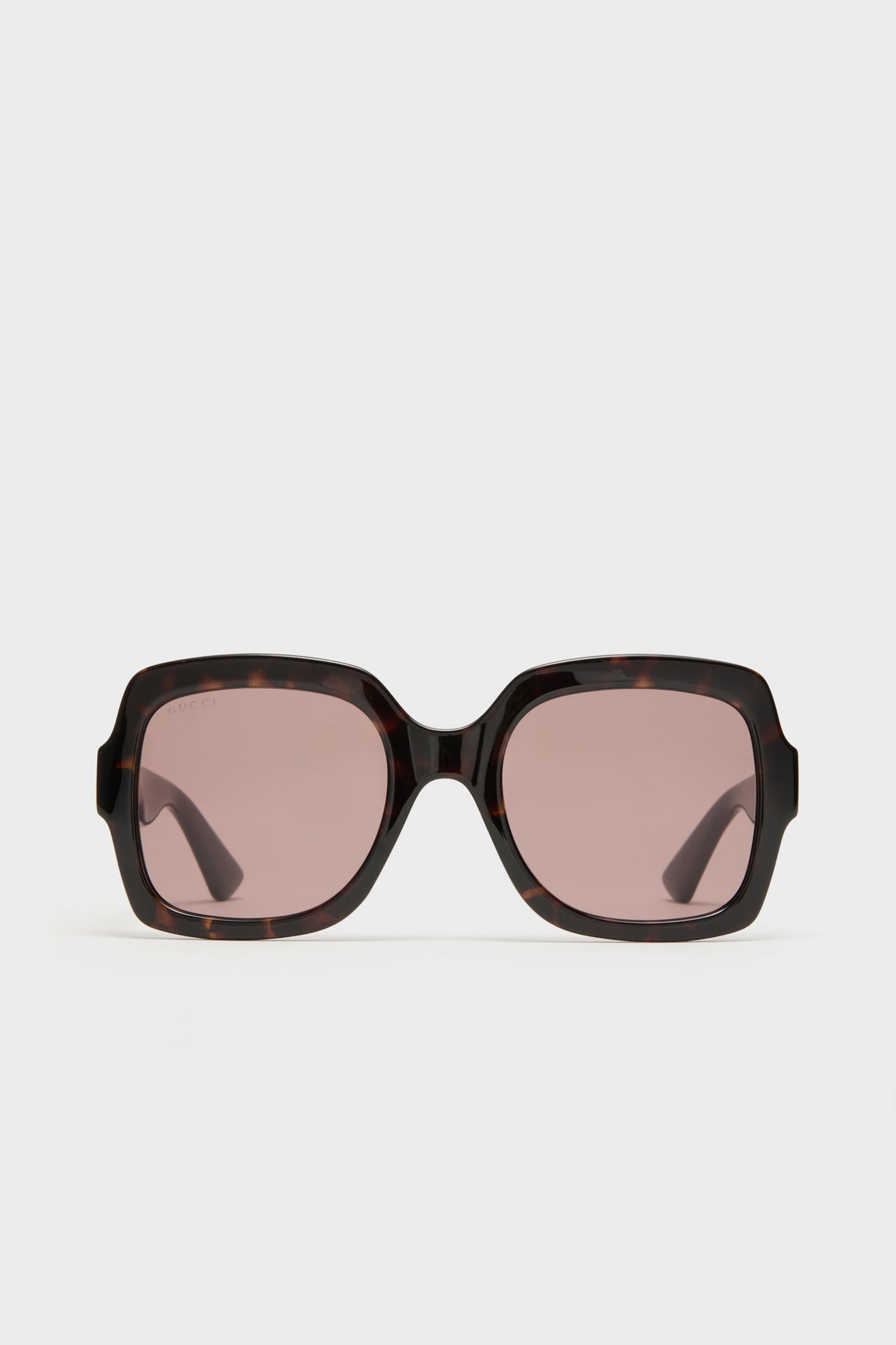 Havana Gucci Logo Squared Sunglasses
