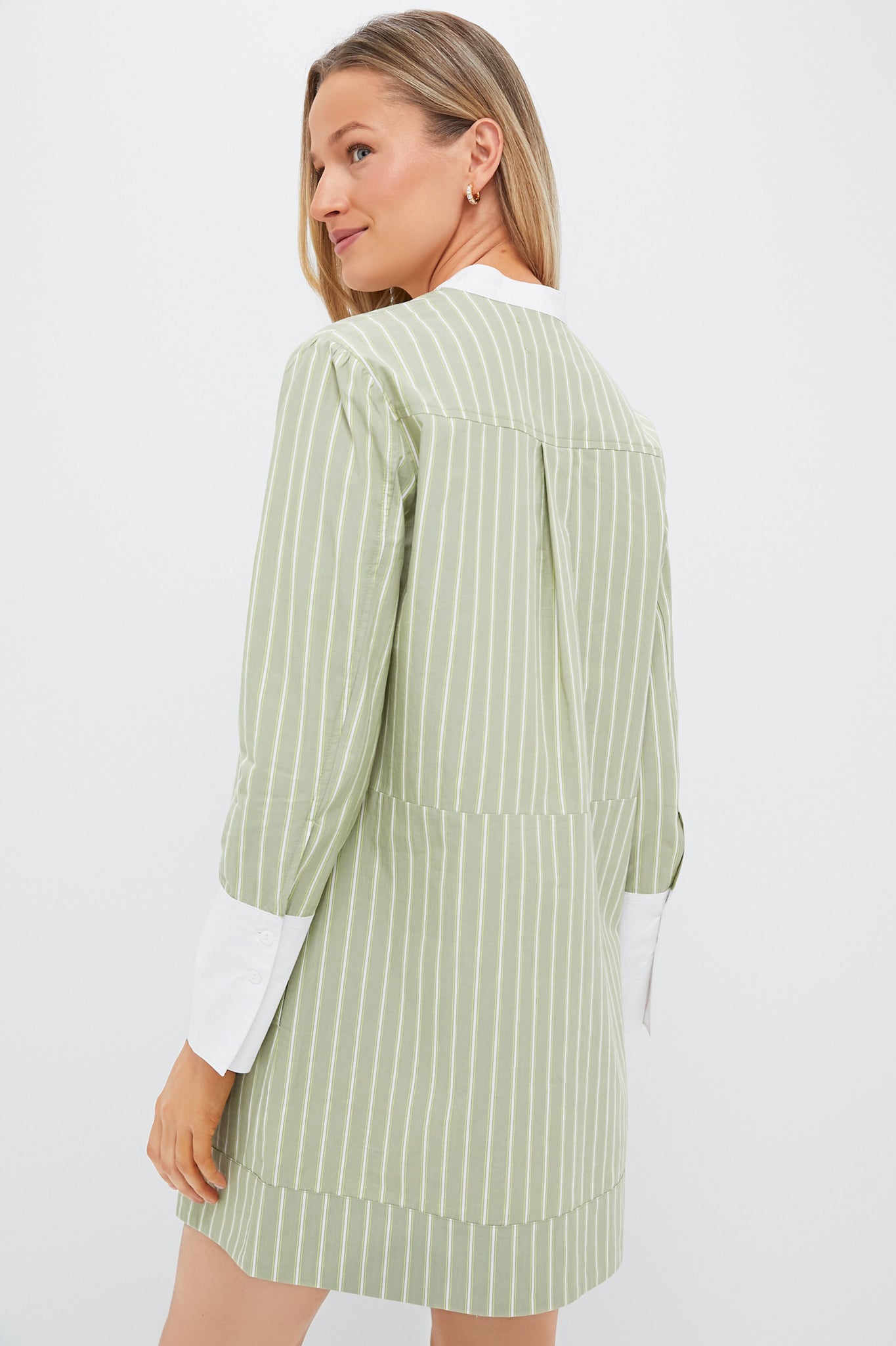 Green Stripe Rohan Shirt Dress | Pomander Place Green Stripe Rohan Shirt Dress | Pomander Place