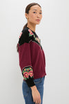 Wine Heirloom Rose Western Pullover
