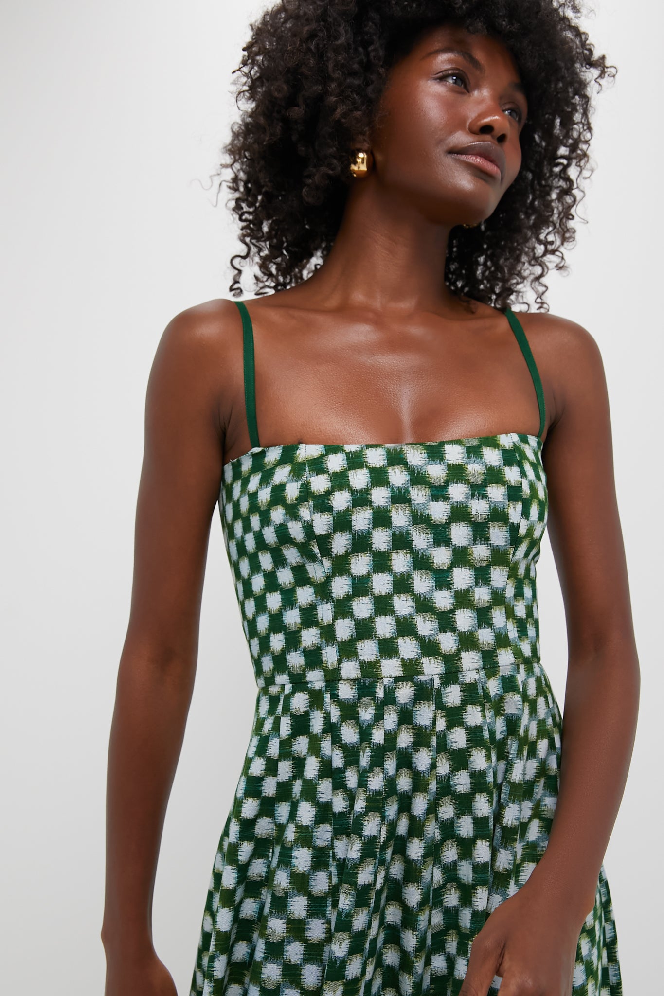 Green Checkmate Dress | De Castro Green Checkmate Dress | De Castro