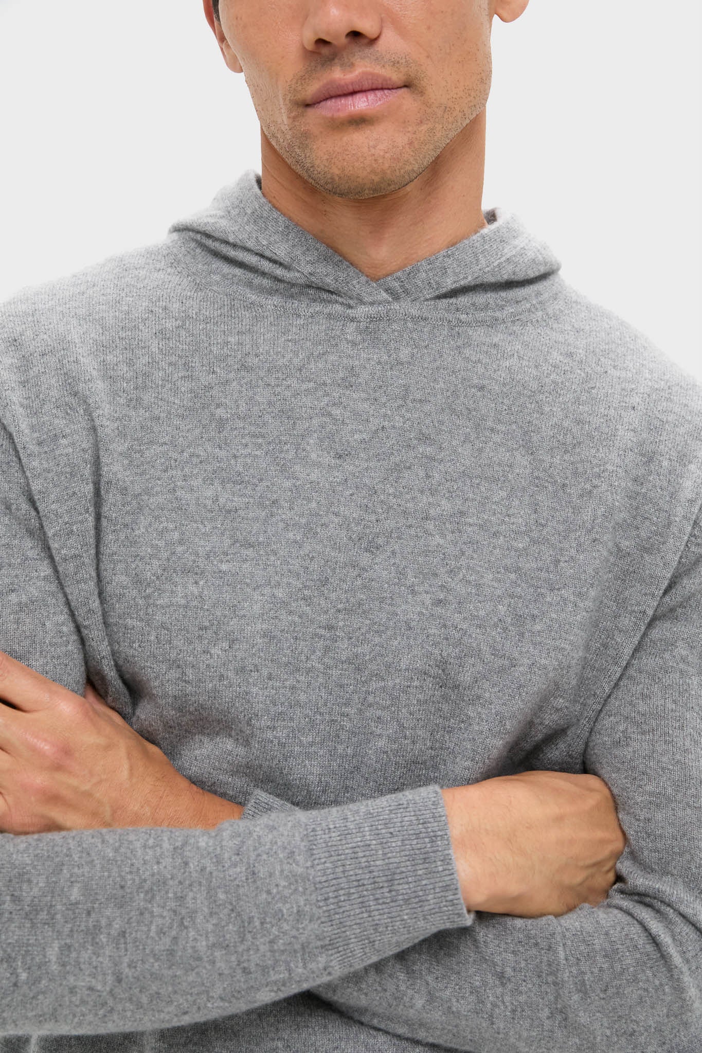 Gray Cashmere Hoodie