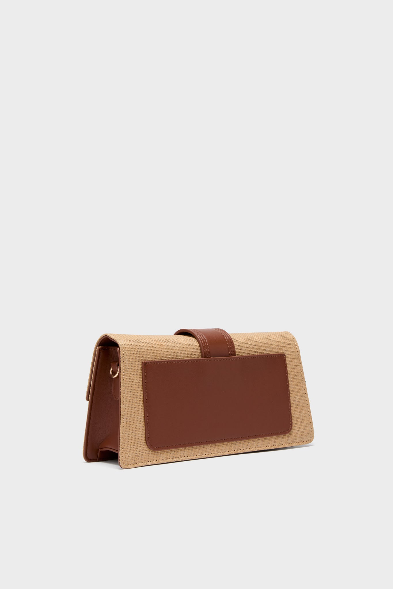 Natural Tan Violet Straw Crossbody