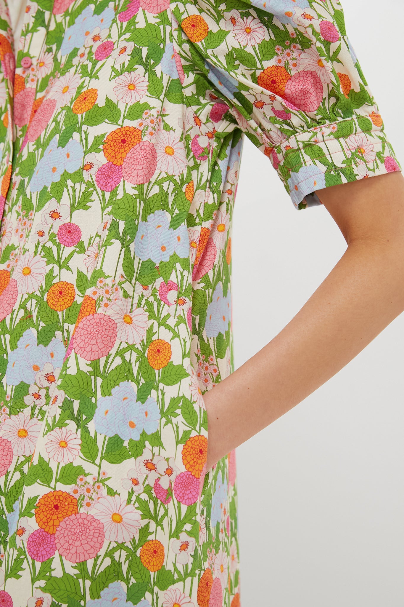 Multi Green Begonia Floral Louisa Maxi Dress | Hyacinth House Multi Green Begonia Floral Louisa Maxi Dress | Hyacinth House