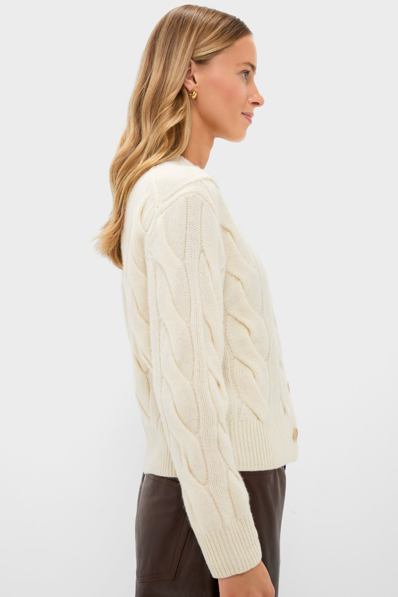 Authentic Cream Crewneck Cardigan