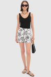Black & Ivory Floral Hallie Shorts