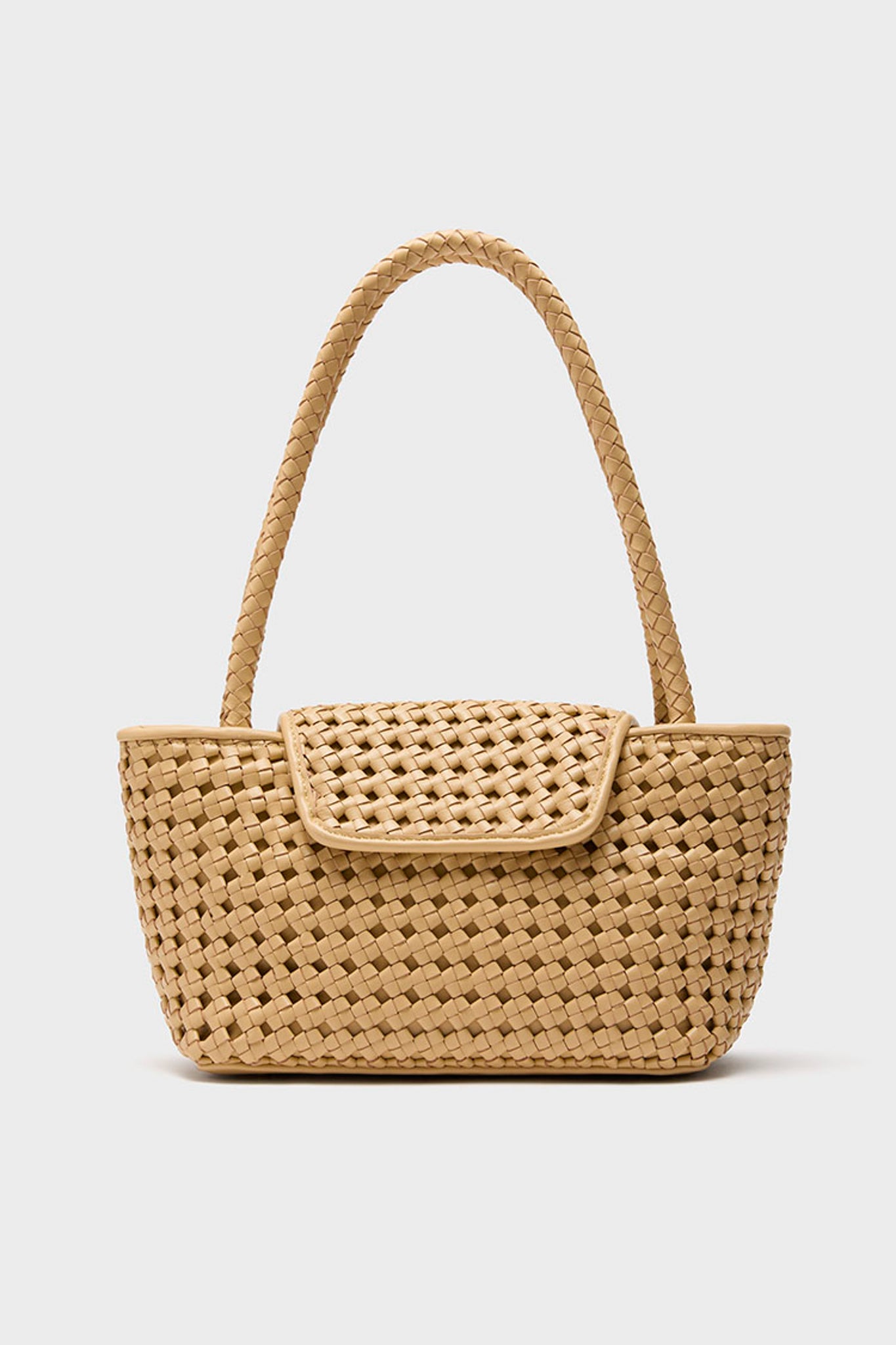 Butter Woven Leather Courrier Tote
