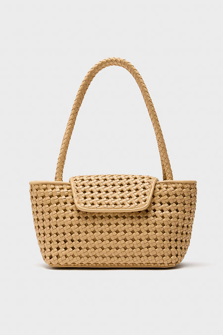 Butter Woven Leather Courrier Tote