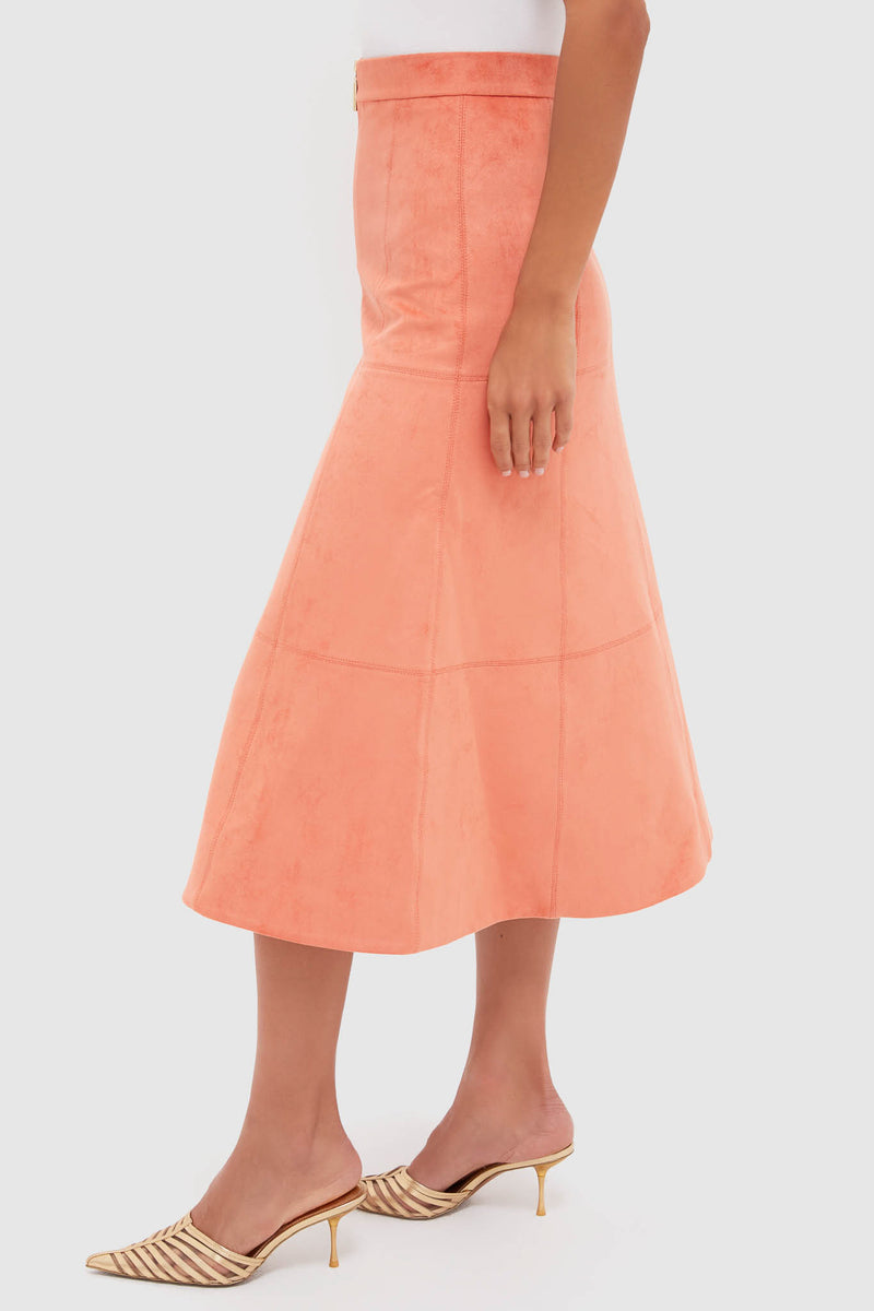 Amber Suede Bently Midi Skirt