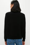 Black Cashmere Boyfriend Bodie Crewneck
