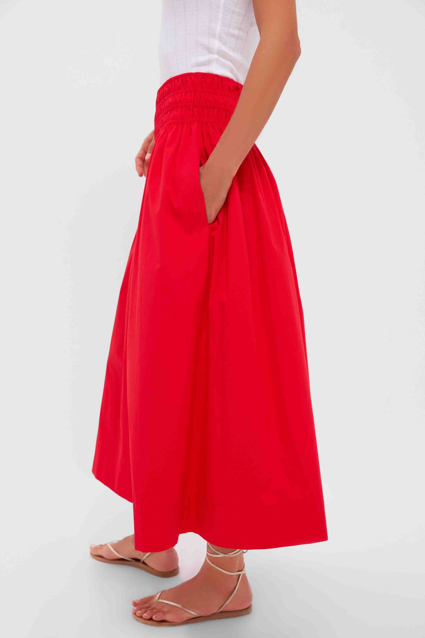 Hot Red The Viola Skirt