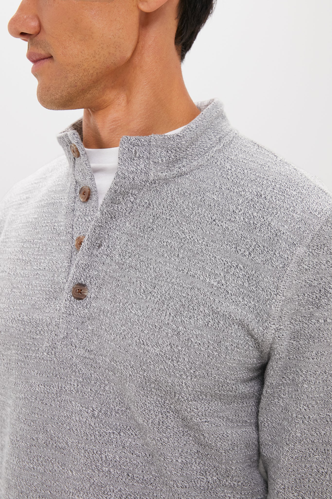 Gray Clayton Textured Pullover