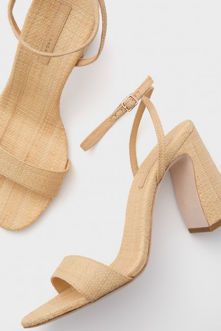 Natural Straw Malia Heels