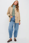 Vintage Khaki Cotton Woven Field Jacket