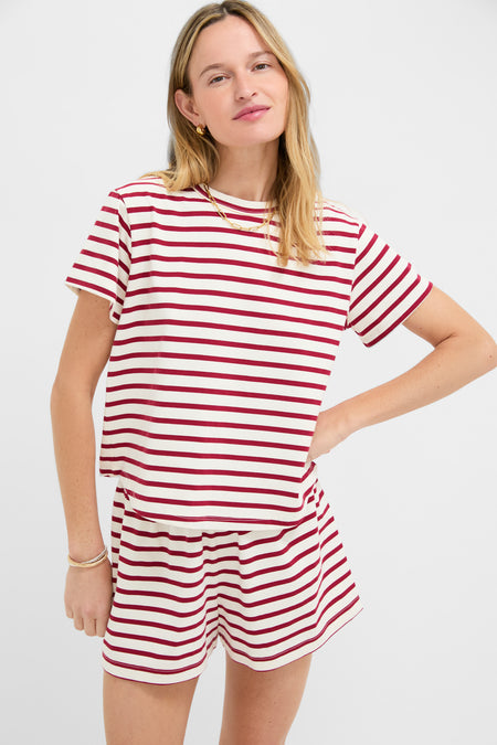 Red Stripe Parker Classic Tee