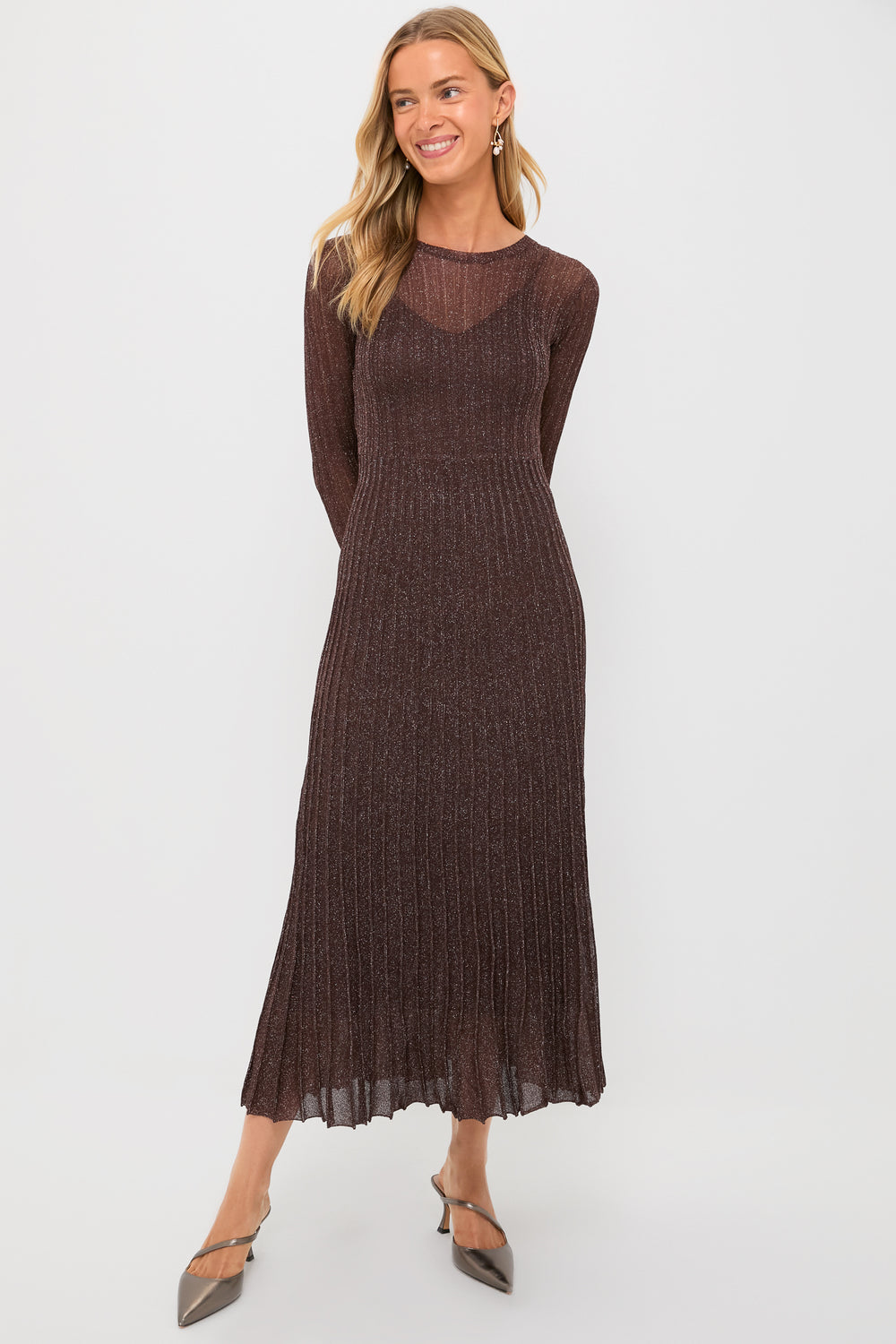 Exclusive Brown Long Sleeve Maxi Dress | Moon River Exclusive Brown Long Sleeve Maxi Dress | Moon River