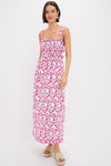 Pink and White Denise Maxi Dress