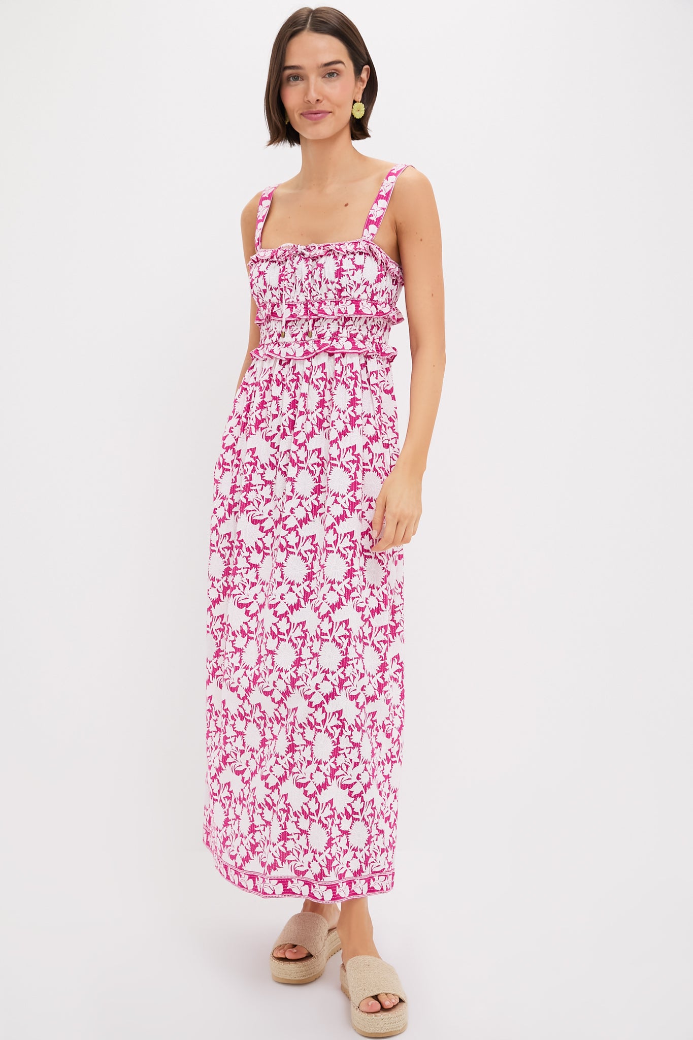 Pink and White Denise Maxi Dress