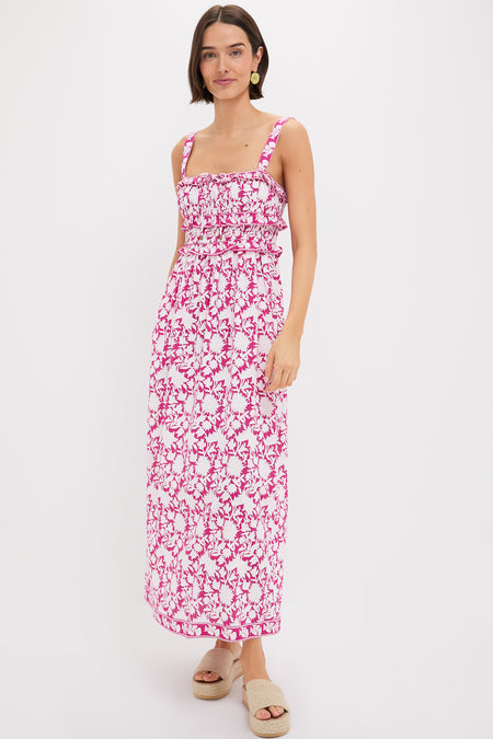 Pink and White Denise Maxi Dress