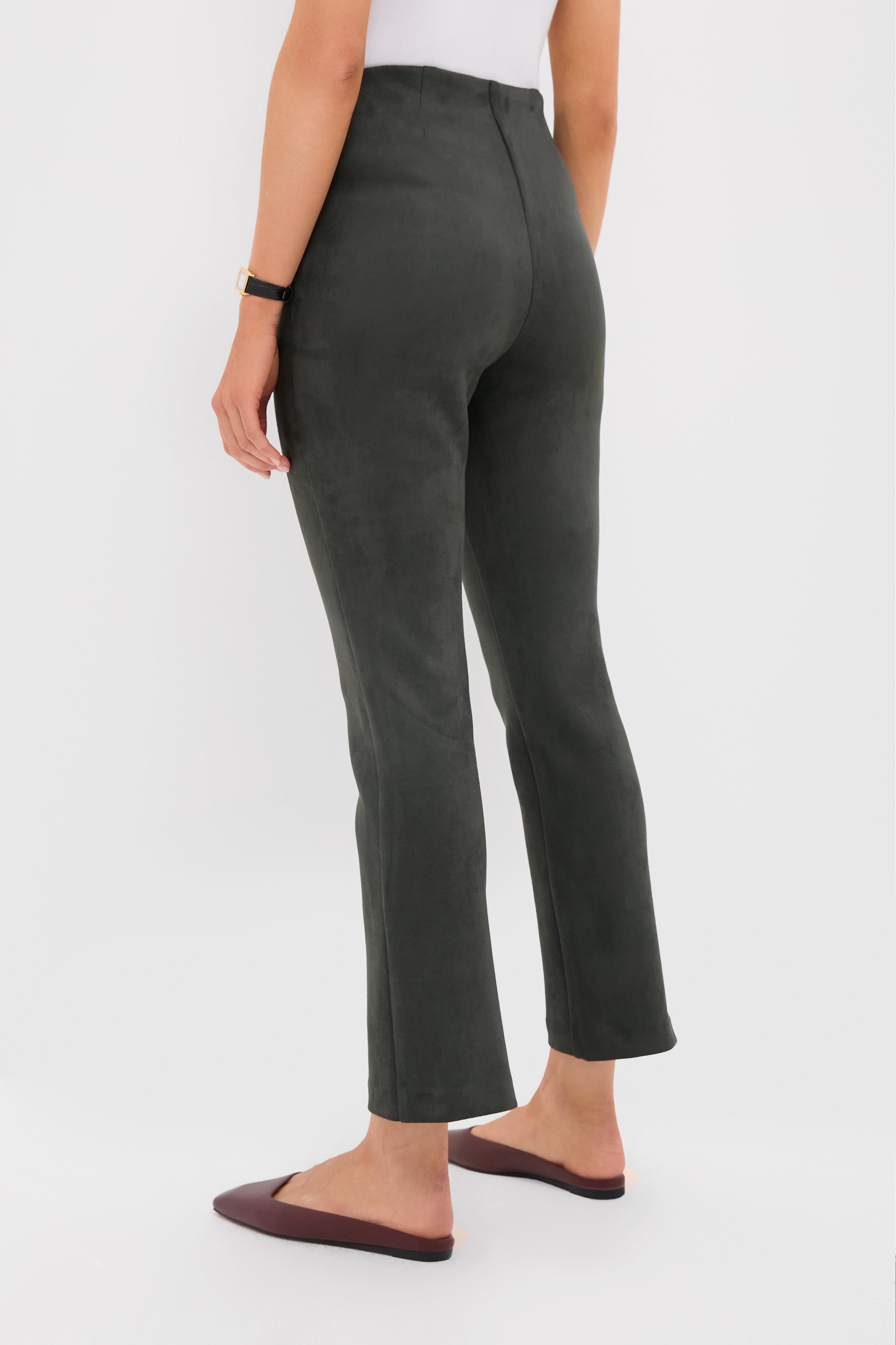 Deep Olive Vegan Suede Ashford Pants | Tuckernuck