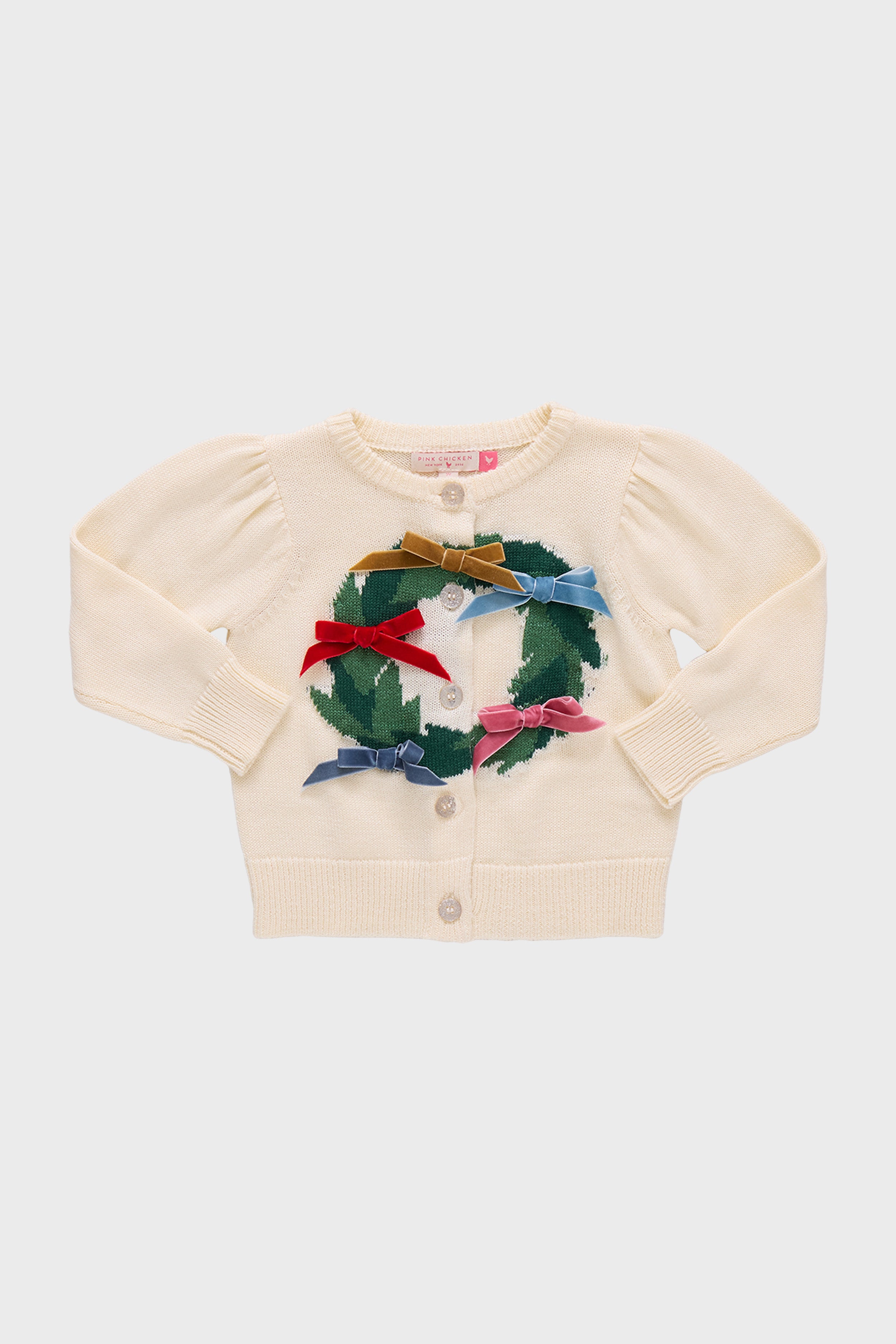 Holiday Wreath Constance Sweater | Pink Chicken
