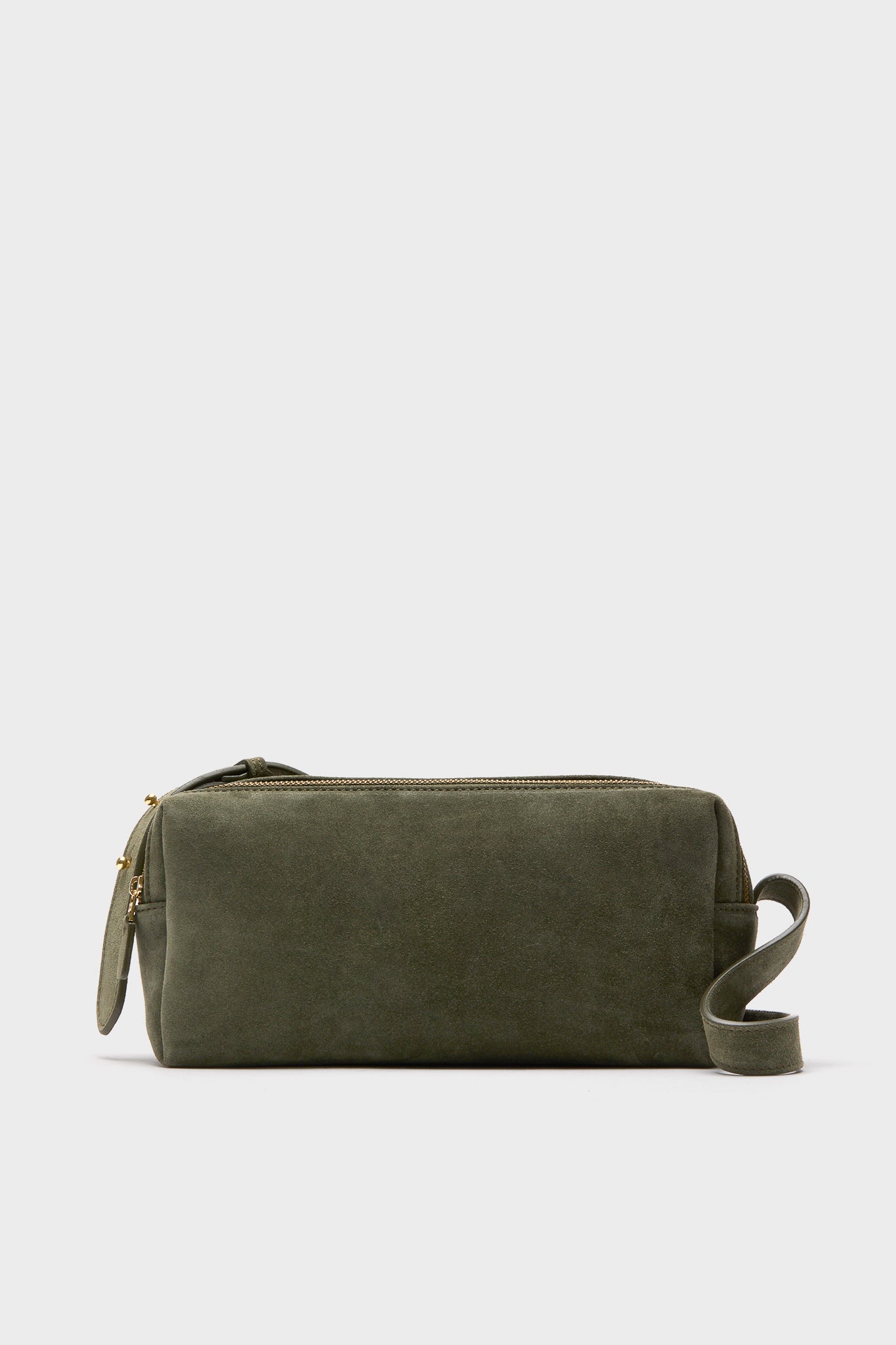 Khaki Suede Trousse