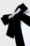 Black Velvet and Crystal Beth Bow