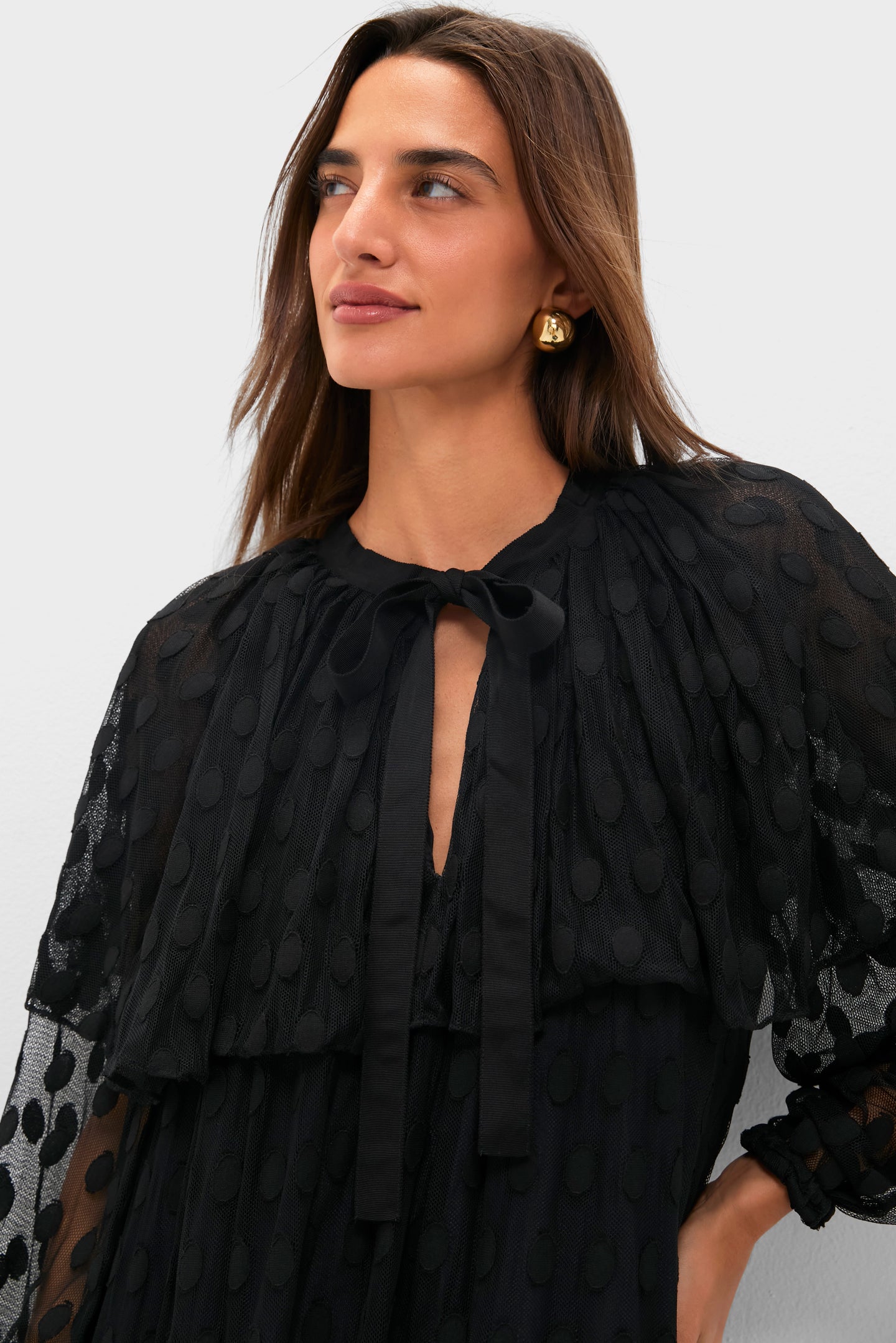 Noir Audette Lace Long Sleeve Mini Dress