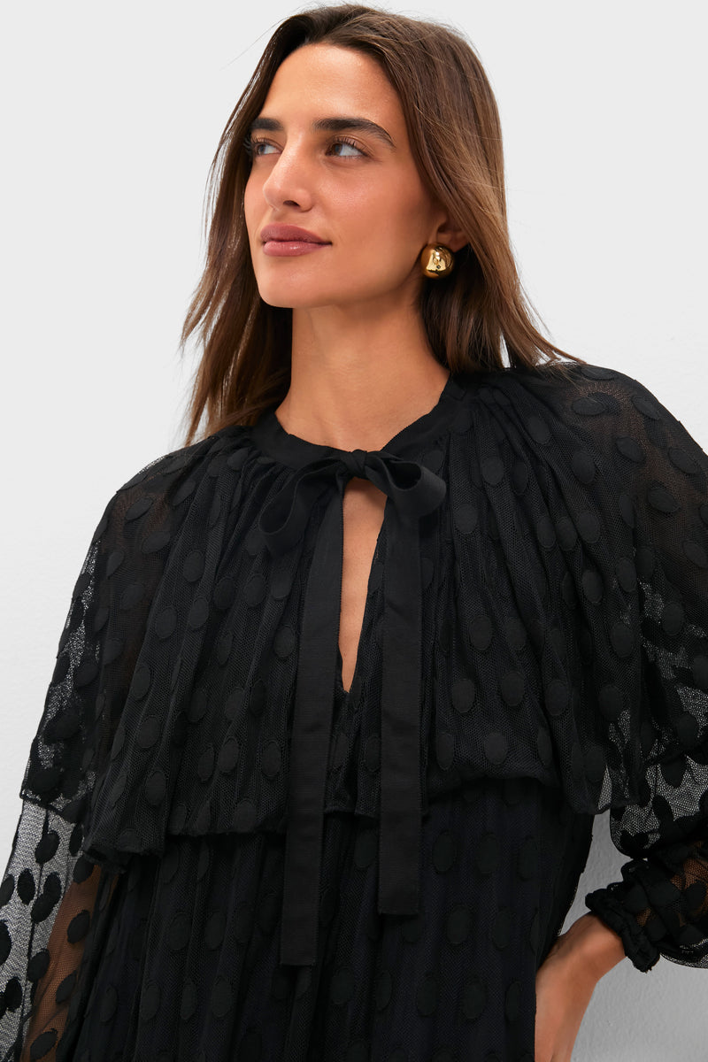 Noir Audette Lace Long Sleeve Mini Dress