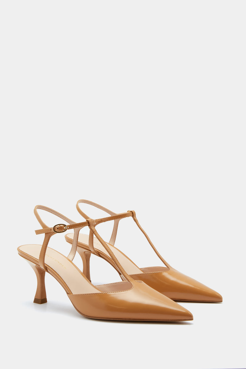 Tan Leather Margot Heels