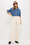 Cream Wide Wale Corduroy Hunter Pants