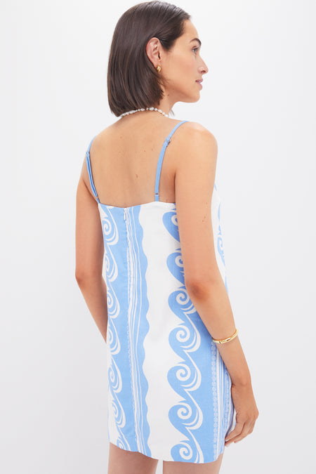 Ocean Print Mini Dress