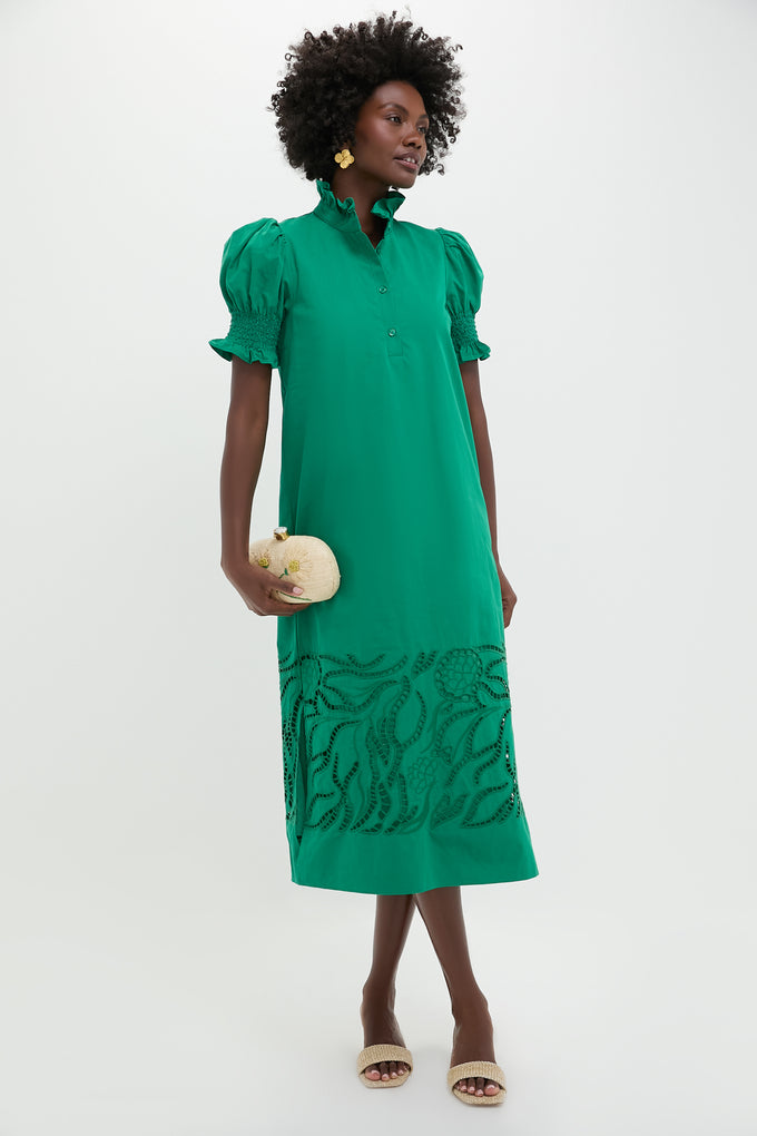 Hyacinth House Emerald Green Eliza Midi Dress Emerald Green / L