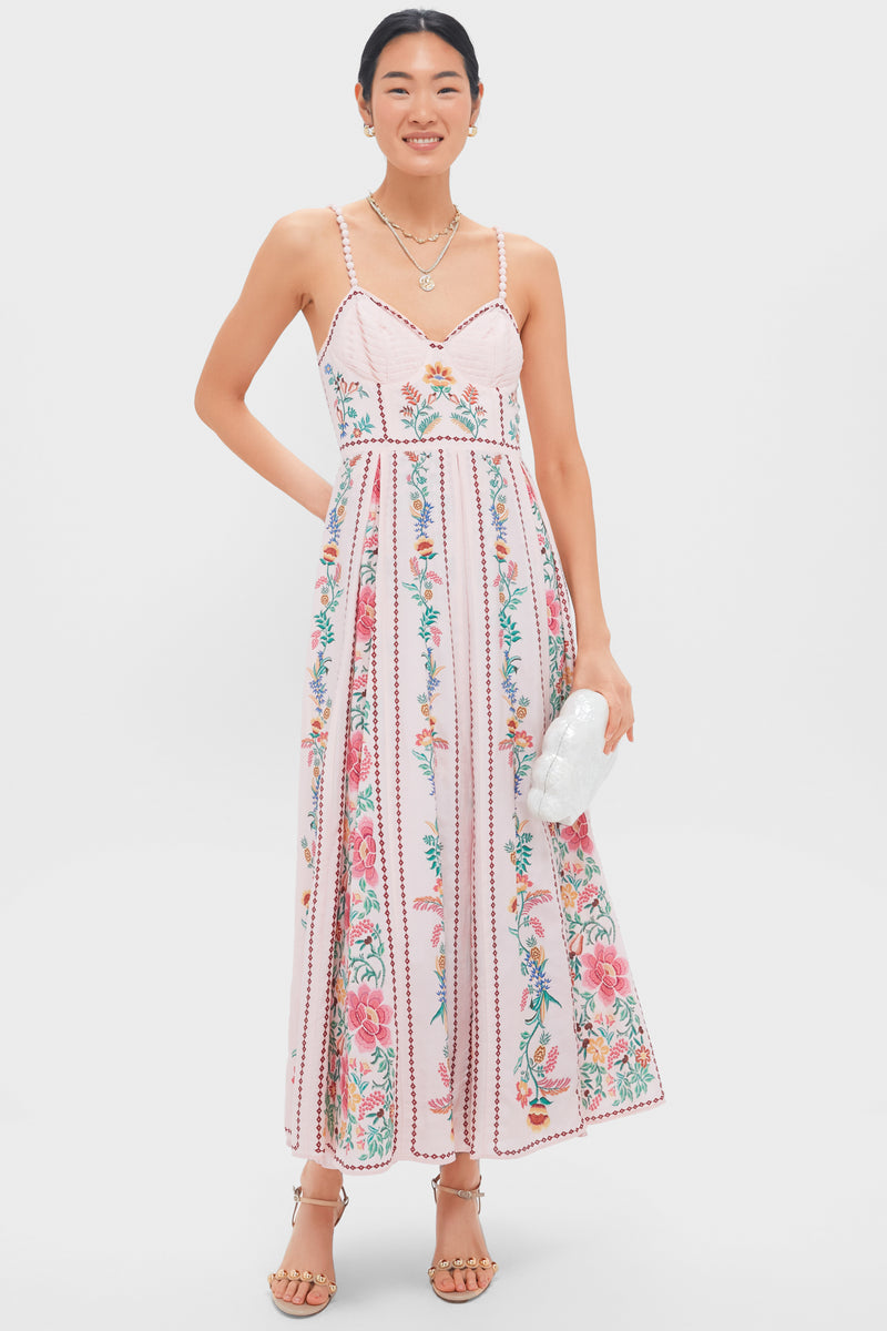 Delicate Forest Pink Maxi Dress
