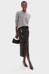 Black Sequin Pencil Skirt
