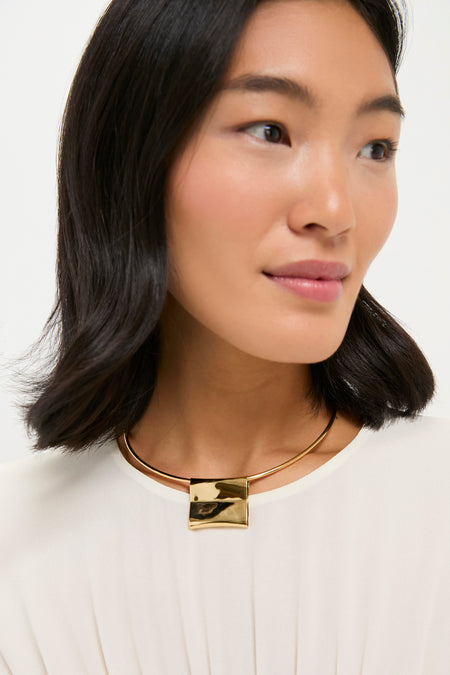 Gold Plated Carre Necklace