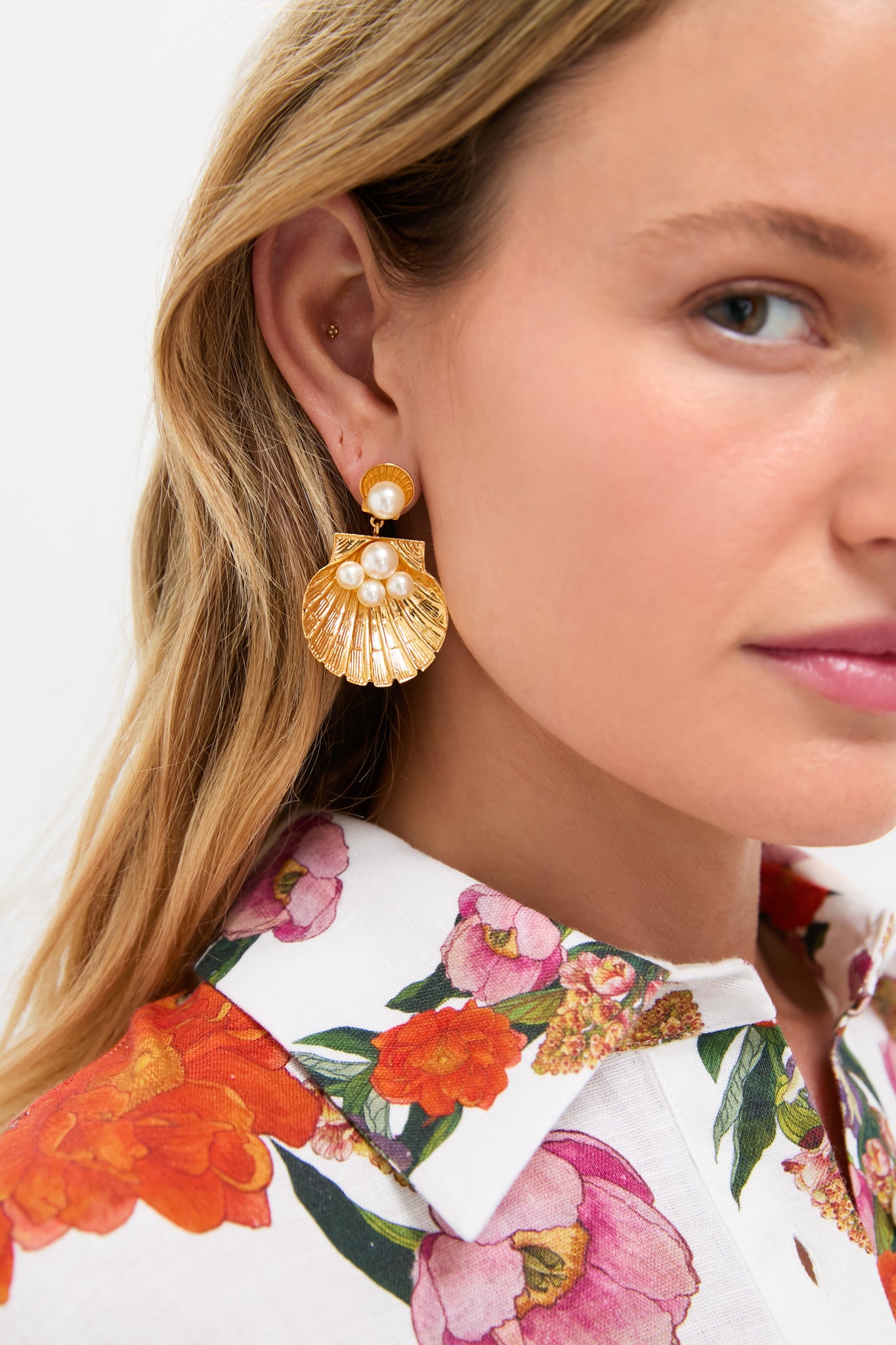 Gold Ariel Earrings