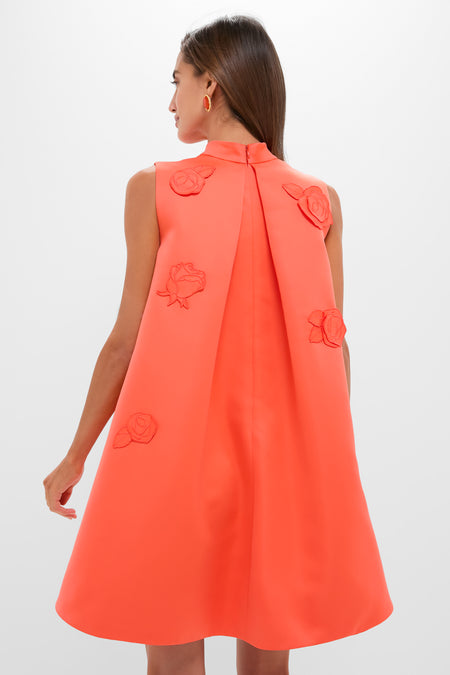 Saffron Fallon Applique Floral Mini Dress